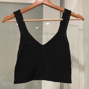 Aritzia Wilfred Mony Knit Top in Black